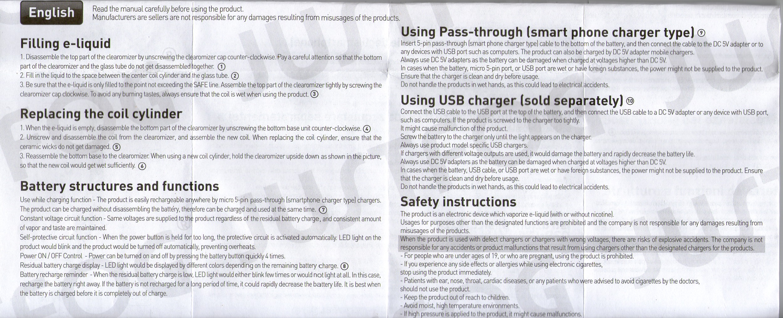 Instructions