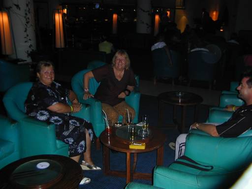 in the bar before dinner ...