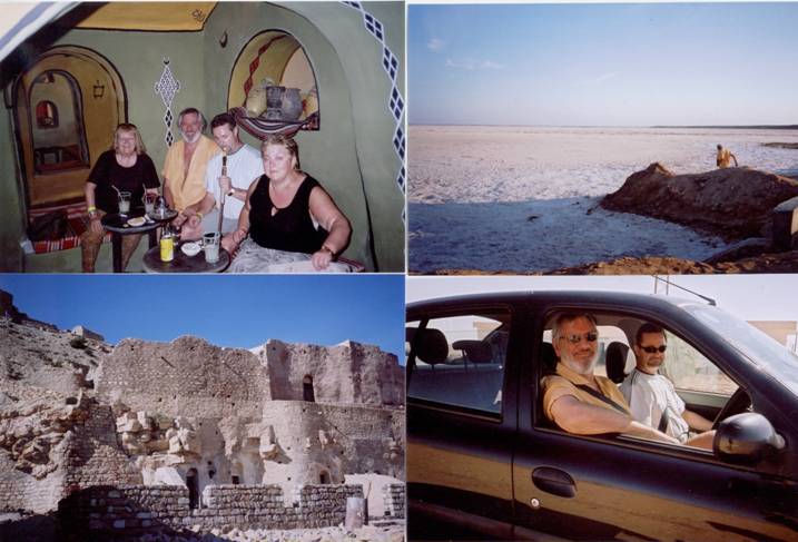 trying a water pipe, the salt plains, building in the hill side, and the drivers ...