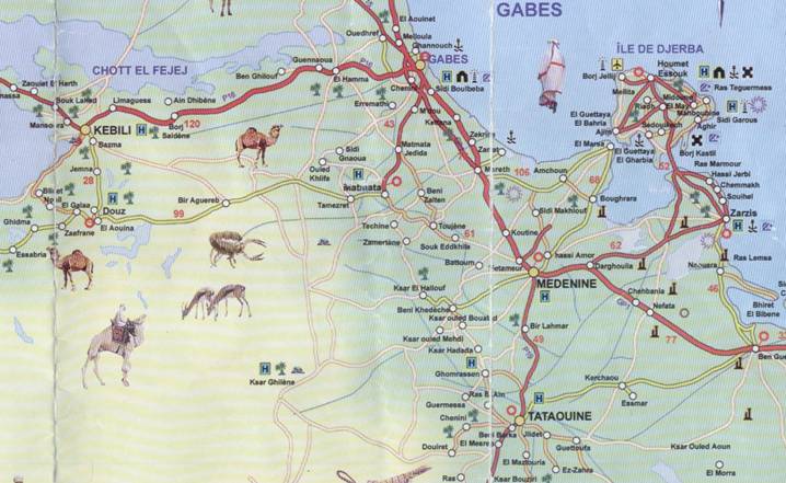 scan of the map we used to navigate around ...