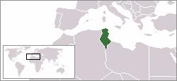 Location of Tunisia on a world map ...